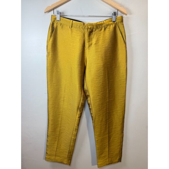 Scotch & Soda Tapered Ankle Pants Women’s Size 1 Mustard Yellow Mid Rise - Picture 1 of 4